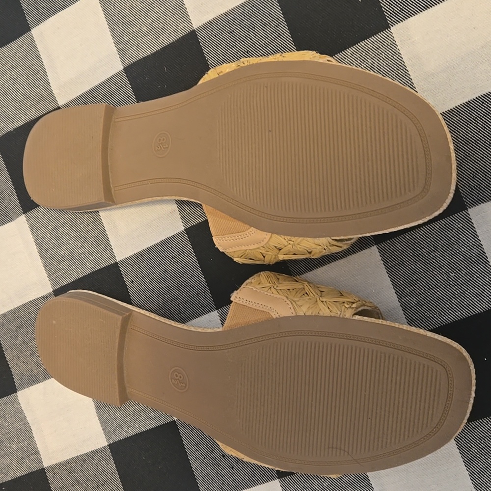 Straw slide sandals - Picture 2 of 3